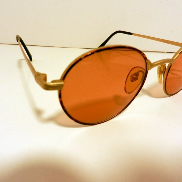 Giorgio Armani 129 759 Antique Gold Metal Brown Tortoise Oval Sunglasses 3425 - Picture 12 of 12